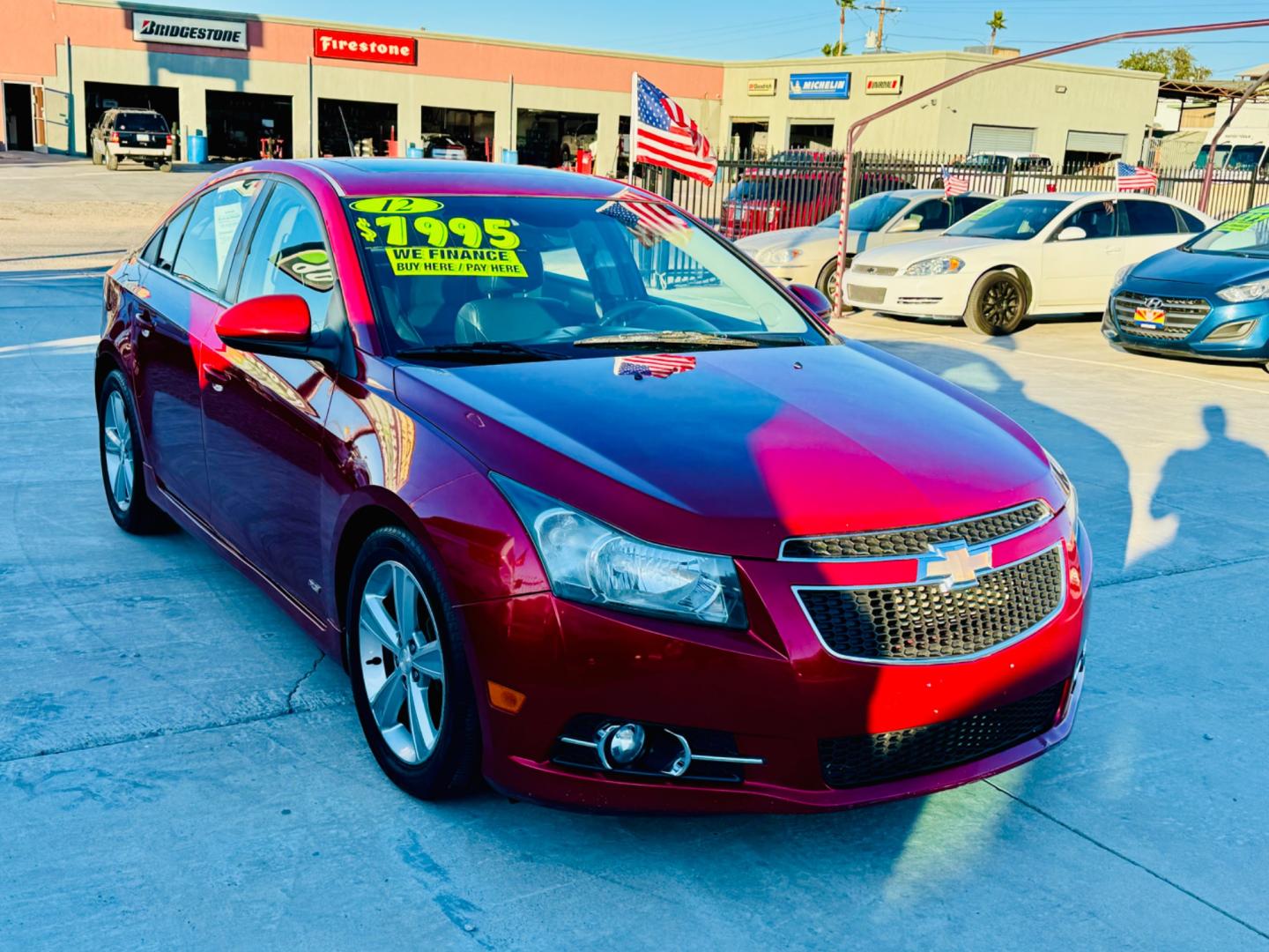 2012 Red /black Chevrolet Cruze LT , located at 2190 Hwy 95, Bullhead City, AZ, 86442, (928) 704-0060, 0.000000, 0.000000 - 2012 Chevrolet Cruze LT. leather moonroof. bluetooth. recently serviced. we finance. - Photo#0